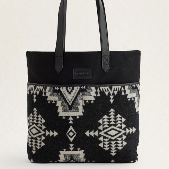 Pendleton rock point wool/leather market tote - Picture 4 of 7